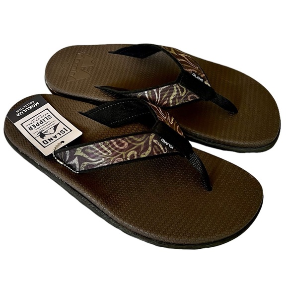 NWT Mens Hawaiian Flip Flop Sandals Mokulua by Island Slipper From Hawaii Sz 14 - Picture 2 of 8
